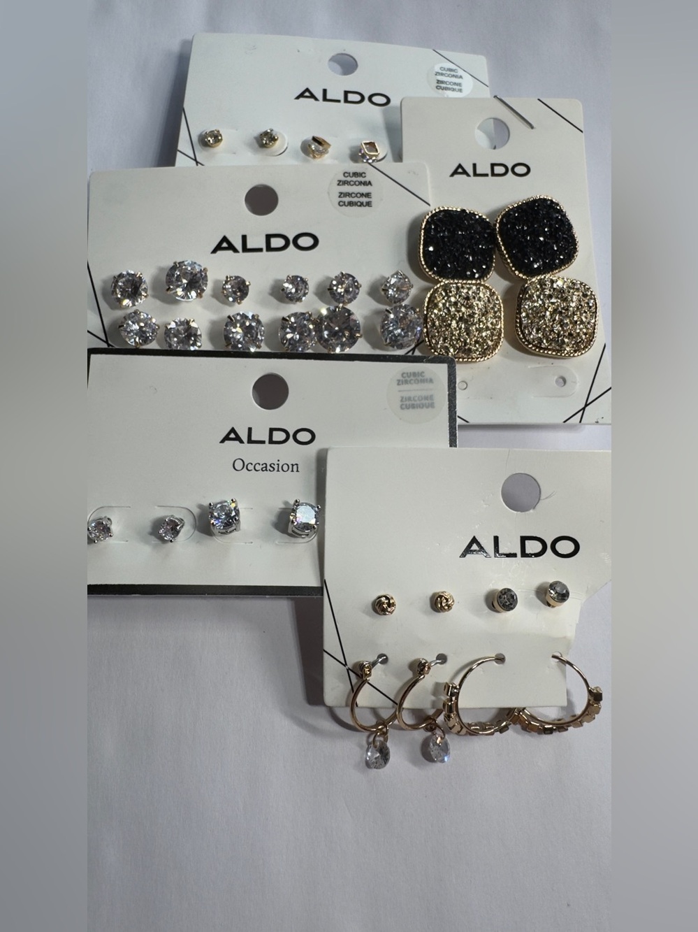 ALDO Gold and Black Mixed Earring Set - Multi Pair Pack